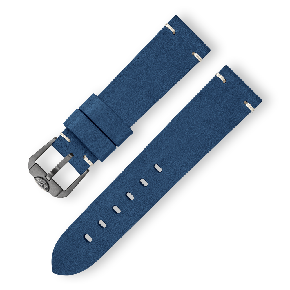 20 mm - Squale Lederband Blau Squale