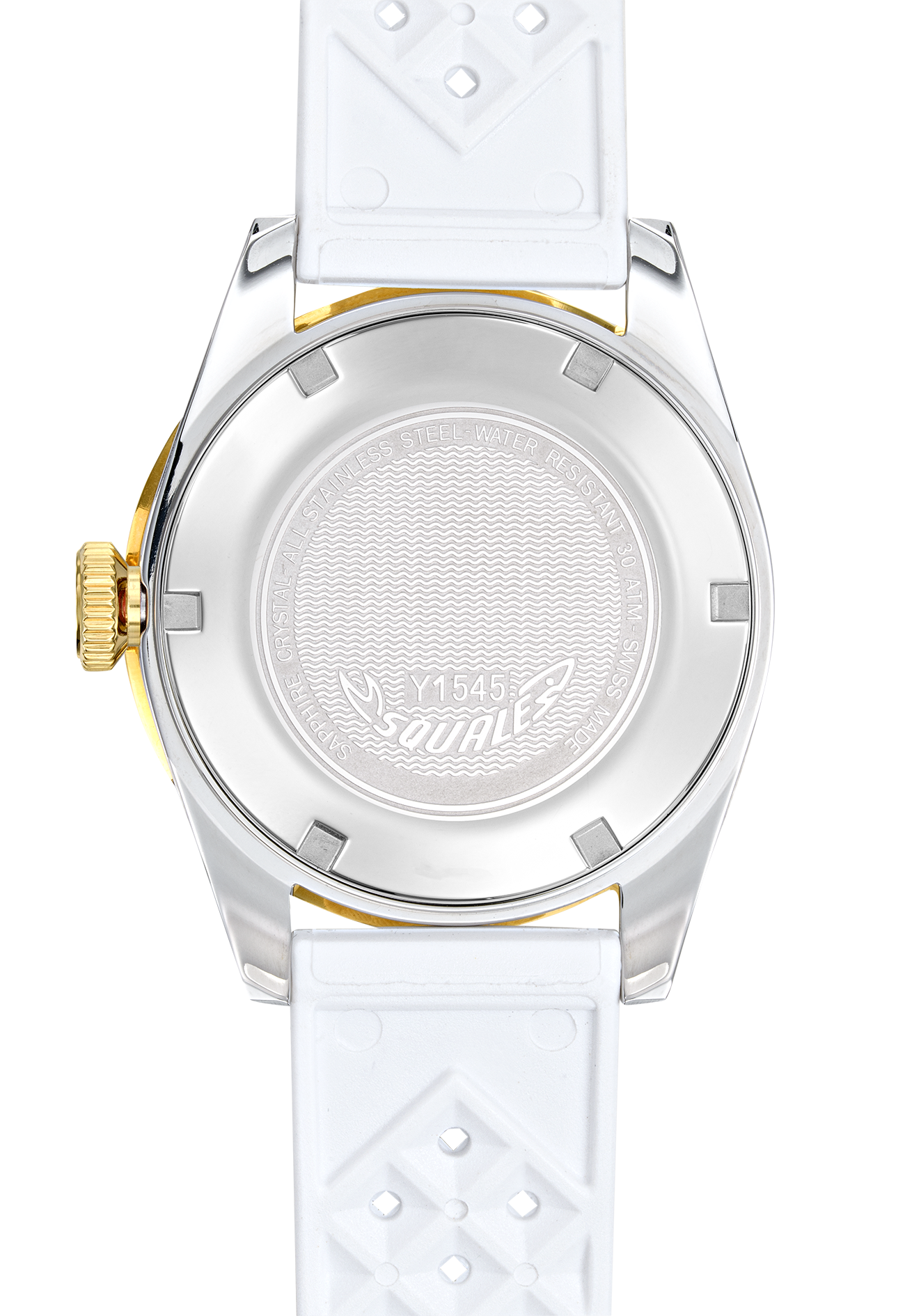 Squale 1545 30ATM Weiss Gold Bicolor / 1545WTWT.HTW Squale